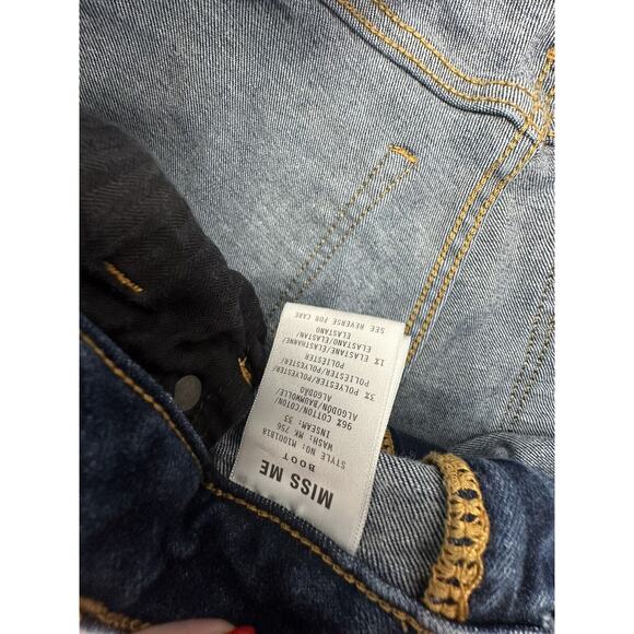 Miss Me Darkwash Mid Rise Bootcut Plain Jeans Womens Size 29 Western Cowgirl - Picture 12 of 14